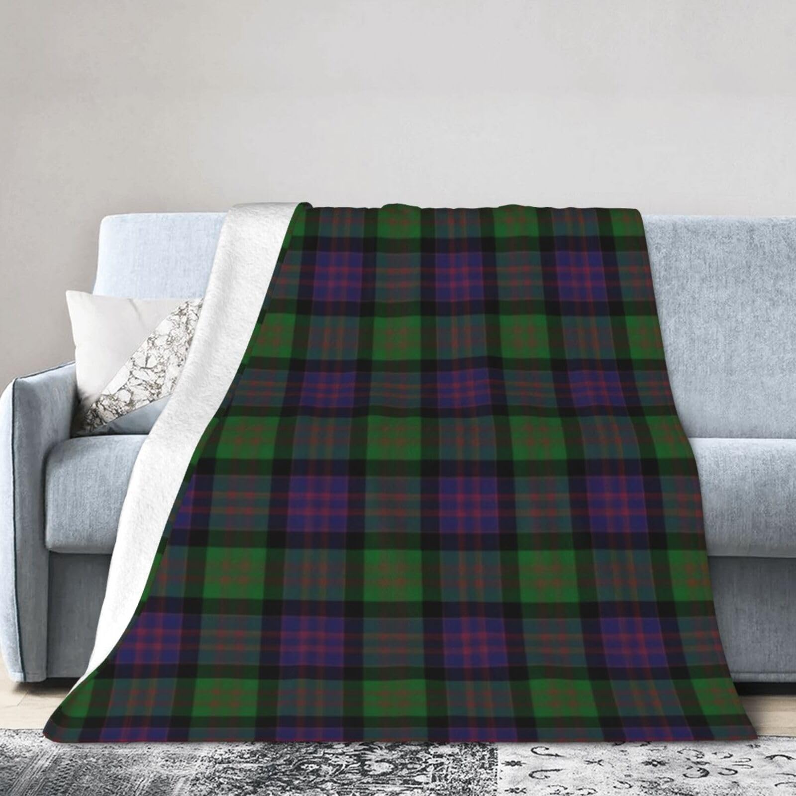 ERTDFXCV MacDonald Clan Tartan Blanket 60"x50"