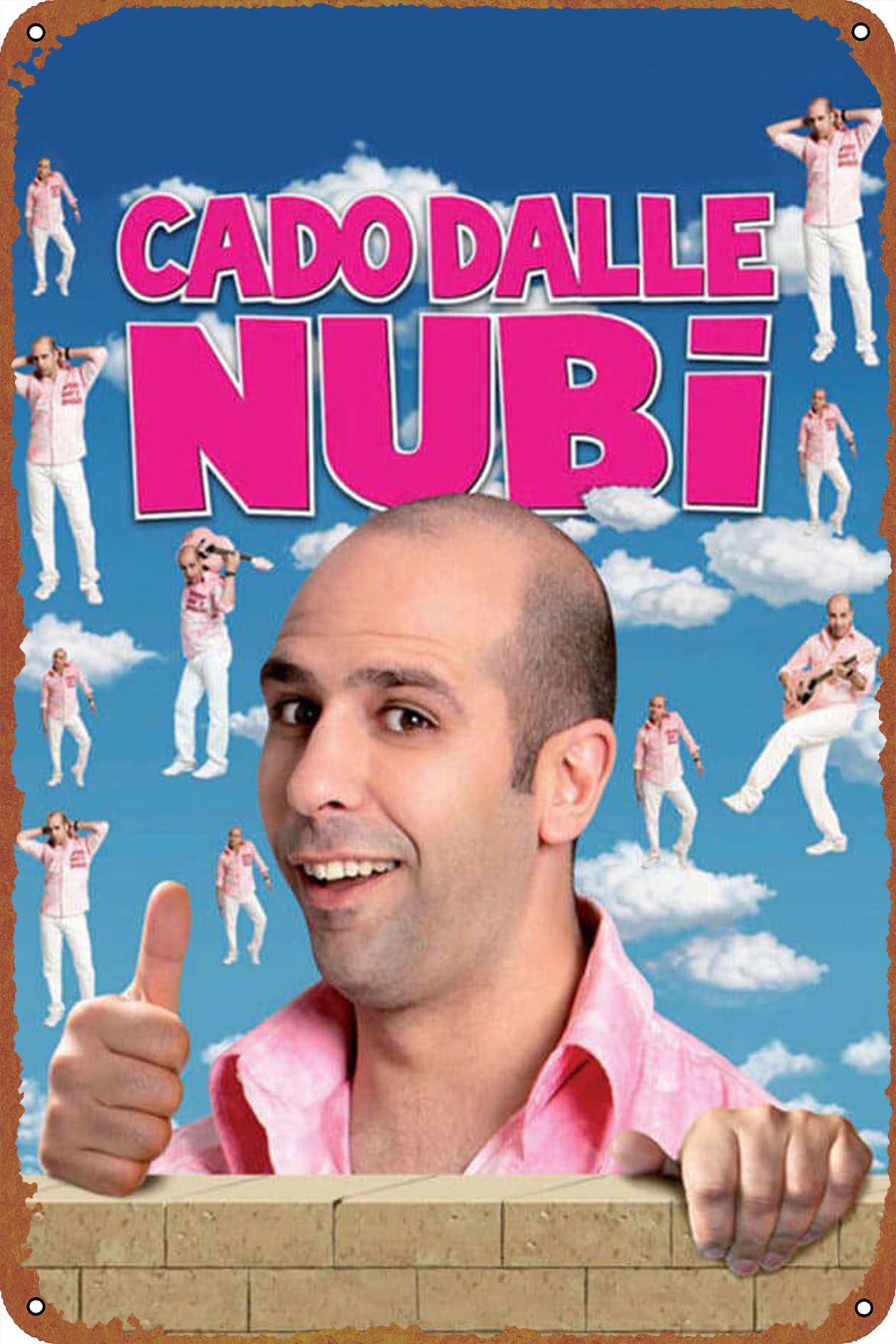 Cado dalle nubi Movie Poster Metal Sign Tin Metal Retro Wall Decor for Home,Street,Gate,Bars,Club