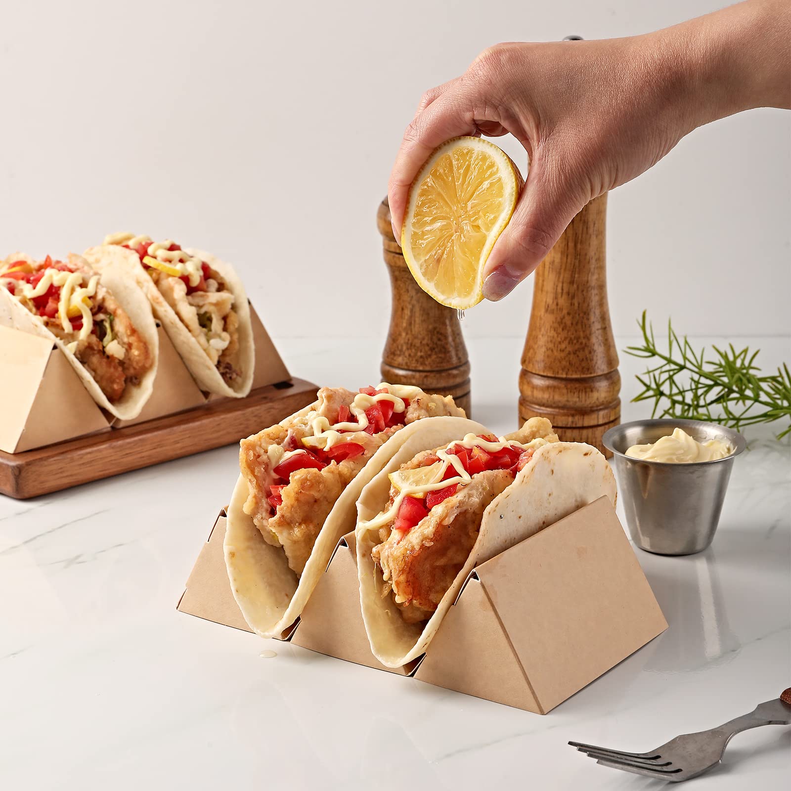 Support à Tacos En Acier Inoxydable 304 - Lot De 2 - Lavable Au Lave-Vaisselle - Pour Cuisine