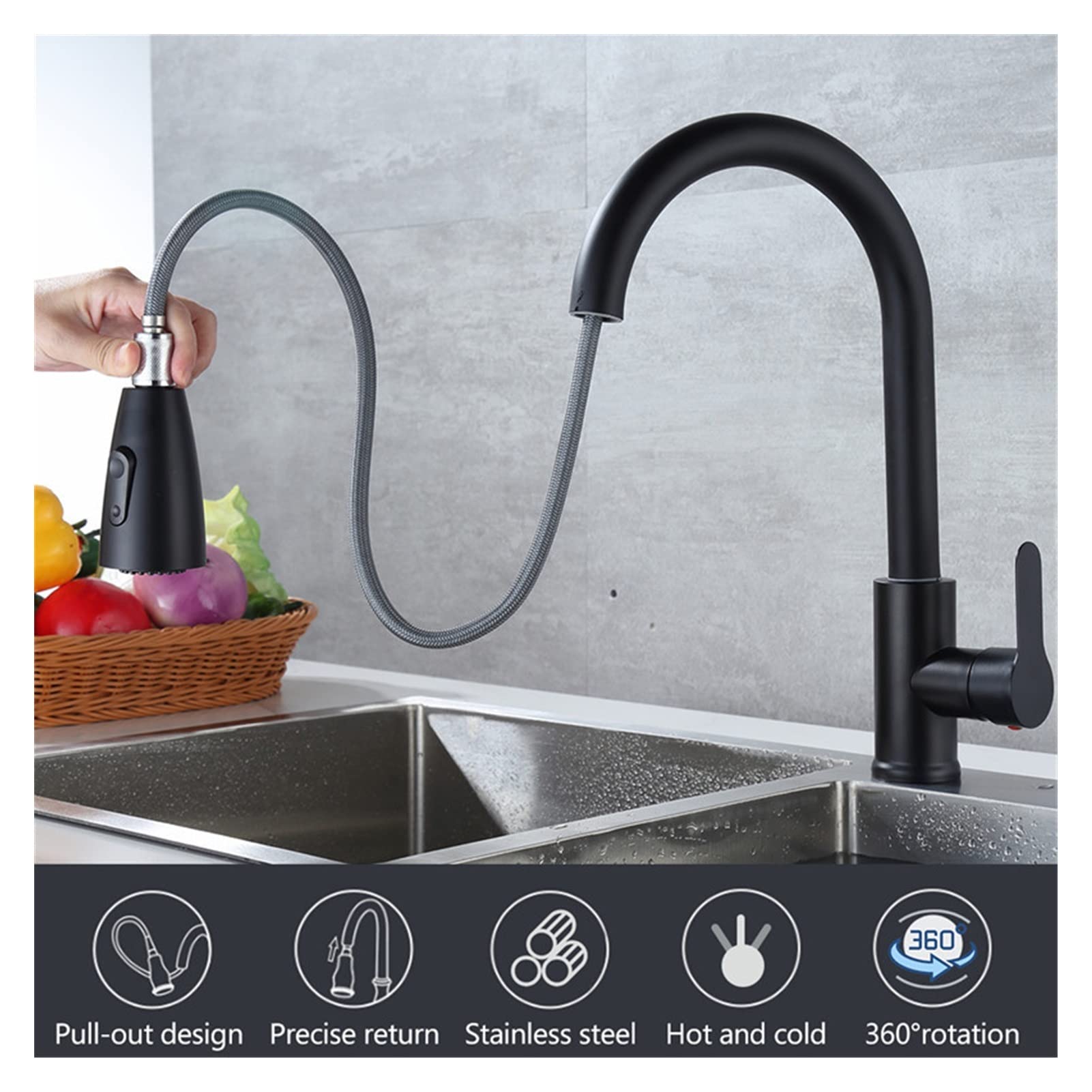 Robinet De Cuisine Pot Filler Inox 304 pour un Confort Unique