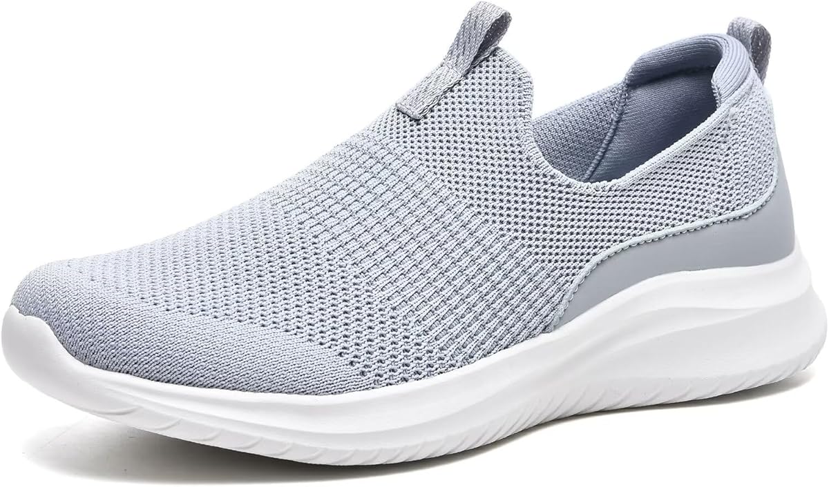 TIOSEBON Women's Walking Tennis Shoes Knit Slip on Mesh Comfortable Sneaker