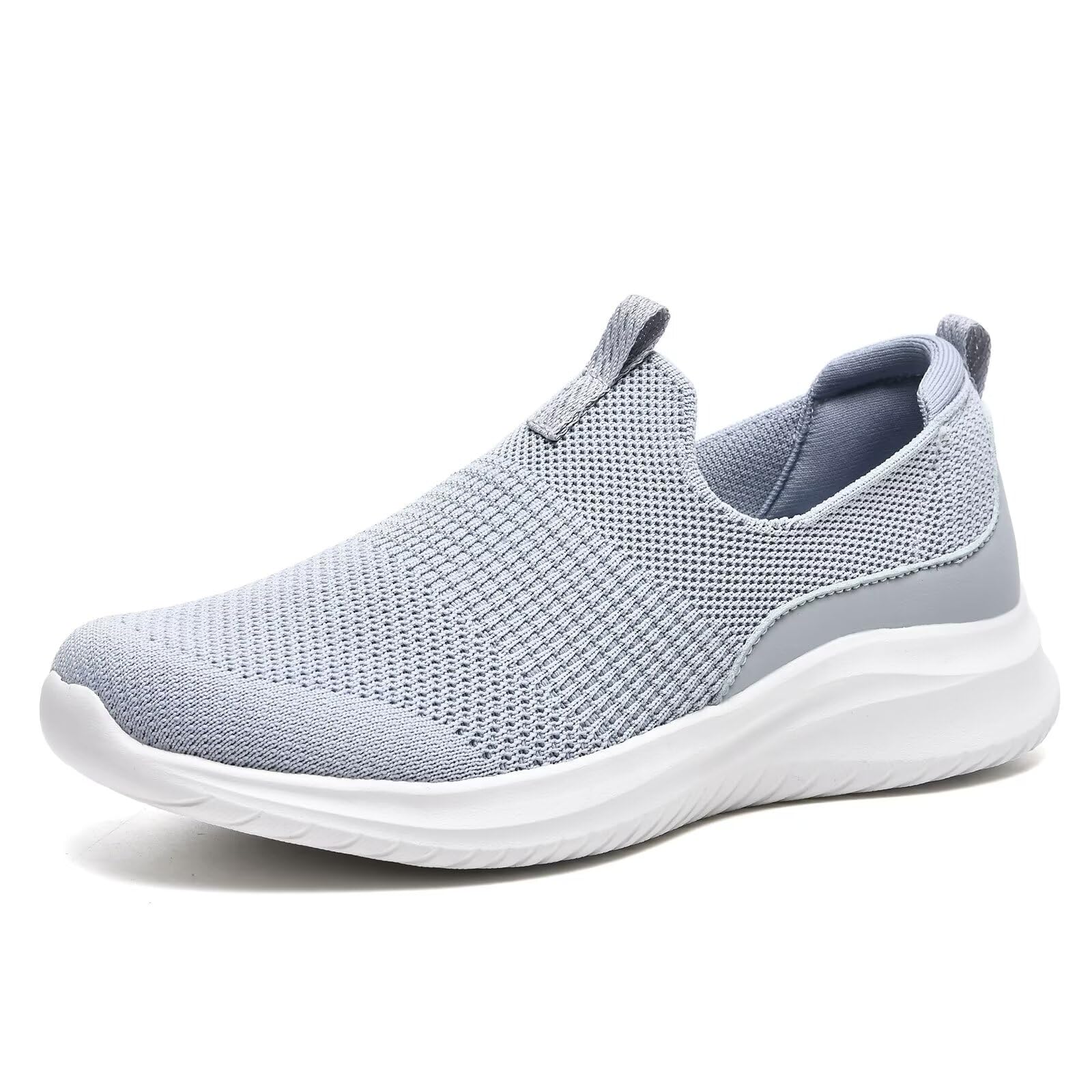 TIOSEBON Damen Walking Tennisschuhe Strick Leichtgewicht Slip-On Atmungsaktives Mesh Bequeme Weiche Mode Sneaker