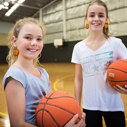 Orecchini Pendenti In Pelle A Forma Di Palla: Calcio, Baseball, Basket, Rugby – Gioielli Sportivi Per Donne - 6