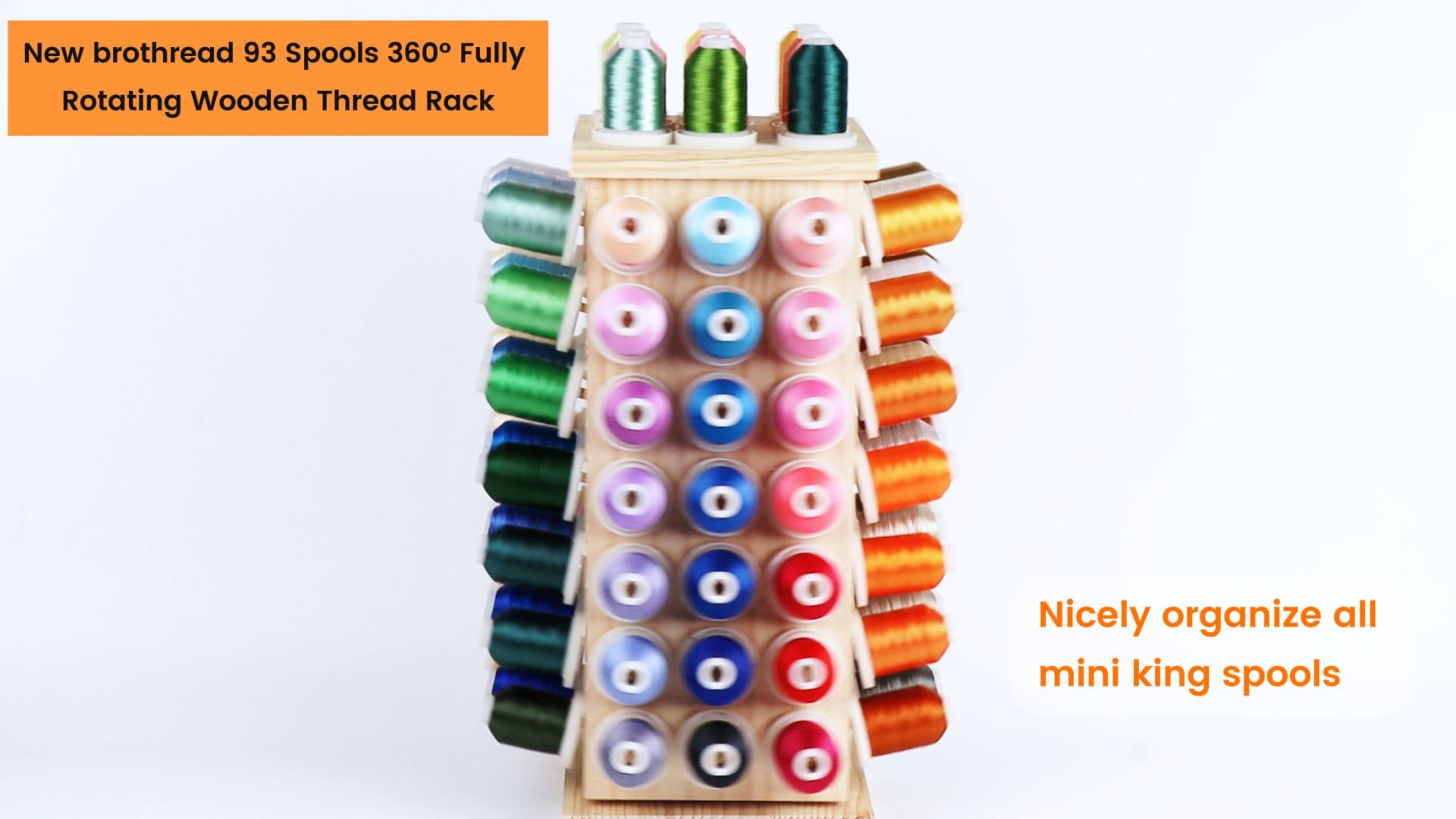 Amazon.com: New brothread 93 Spools (DIY) 360° Fully Rotating