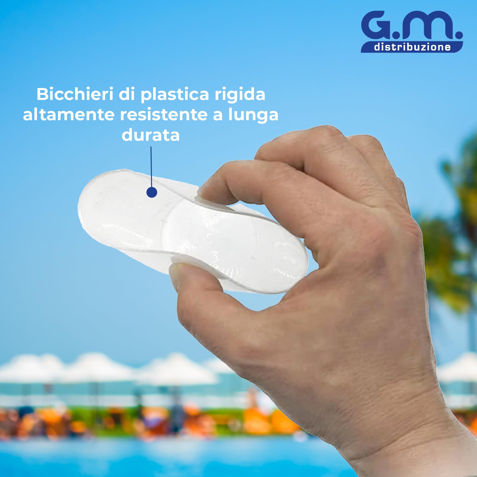 GM 40 Bicchieri Cocktail da 350 ml, Lavabili, Trasparenti Satinati in PP, Infrangibili, Riutilizzabili, per Cocktail, Long Drink, Gin Tonic, Mojito, Aperol Spritz, Feste, Party, Made in Italy