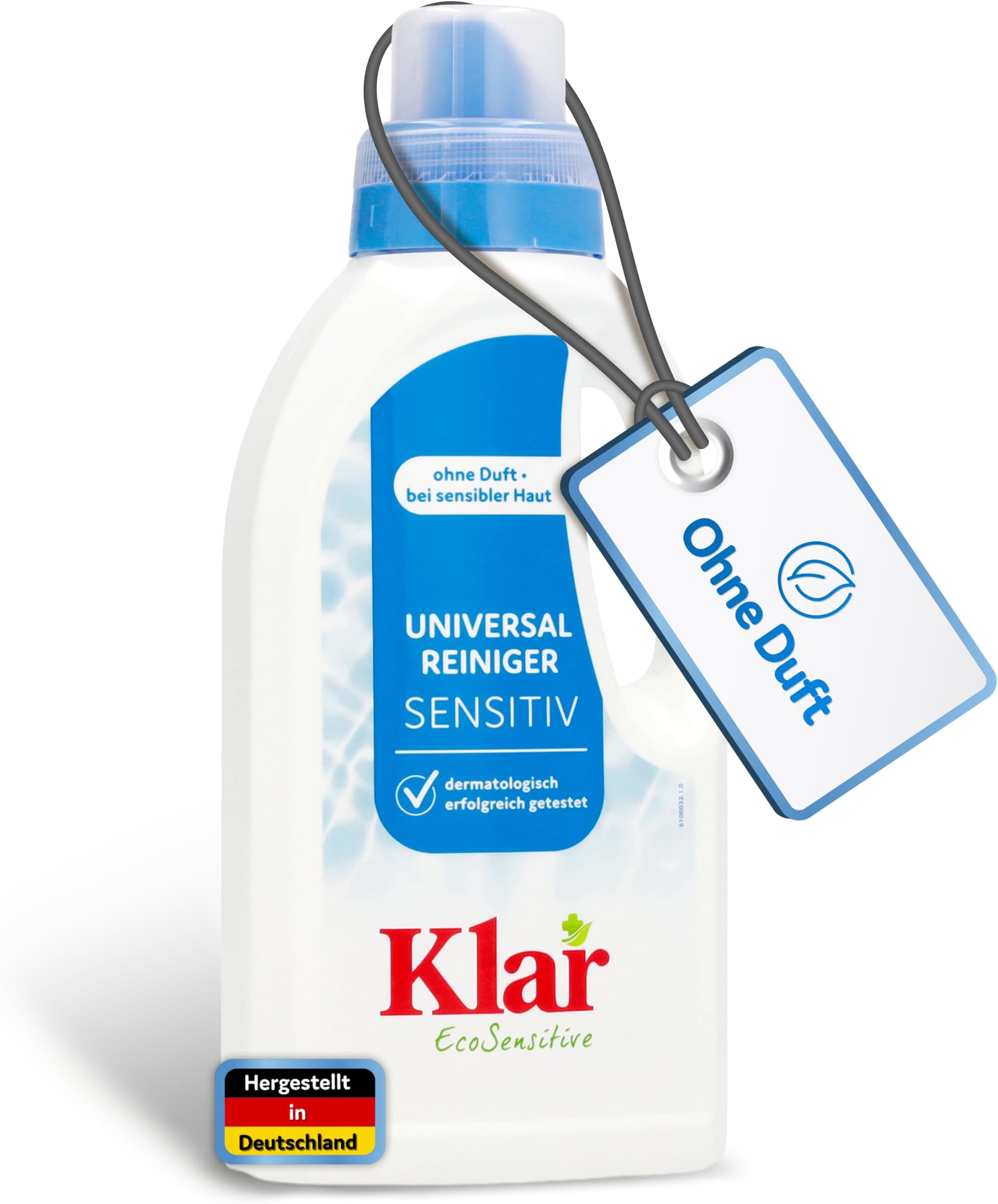 Klar eco Sensitive Universal Cleaner 500 ml, Unscented, Concentrate, Hygienic Cleanliness, Vegan