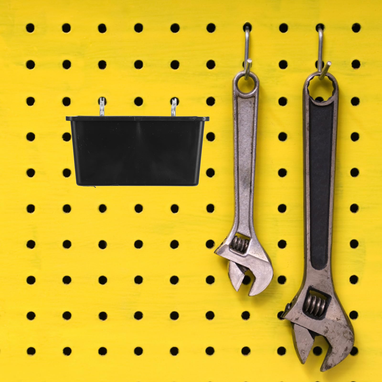 Toddmomy Set 4 Contenitori Porta Utensili in Plastica e Acciaio Ganci da Parete, Organizer Multiuso per Garage e Officina, Scatole Porta Viti e Accessori Pannelli Forati