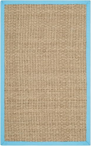 Vista 276 de SAFAVIEH Natural Fiber NF114A - Alfombra de hierba marina, tejido de canasta, con borde, para zonas de alto tráfico, sala de estar, dormitorio, 2