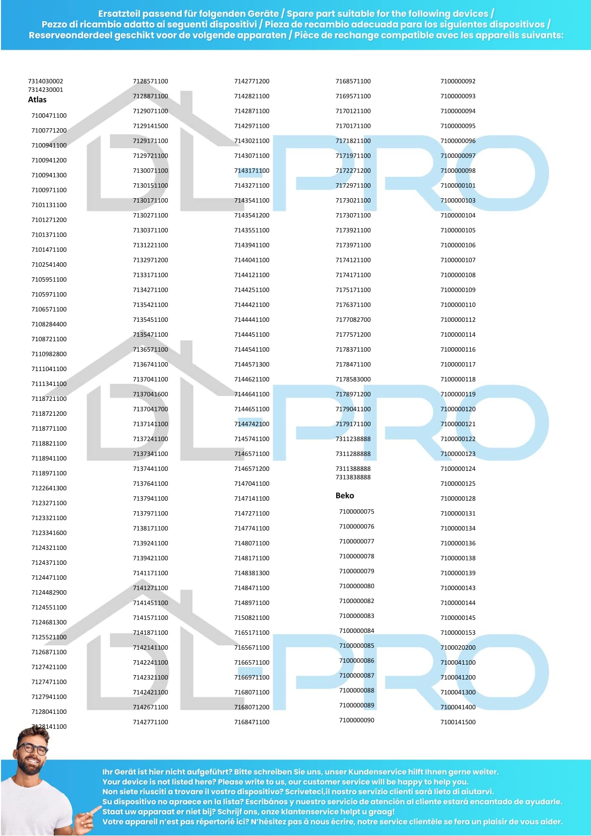 DL-pro Heizelement Waschmaschine Heizstab passend für Beko 2863403100 Heizung mit Temperaturfühler für Waschmaschinen Waschtrockner
