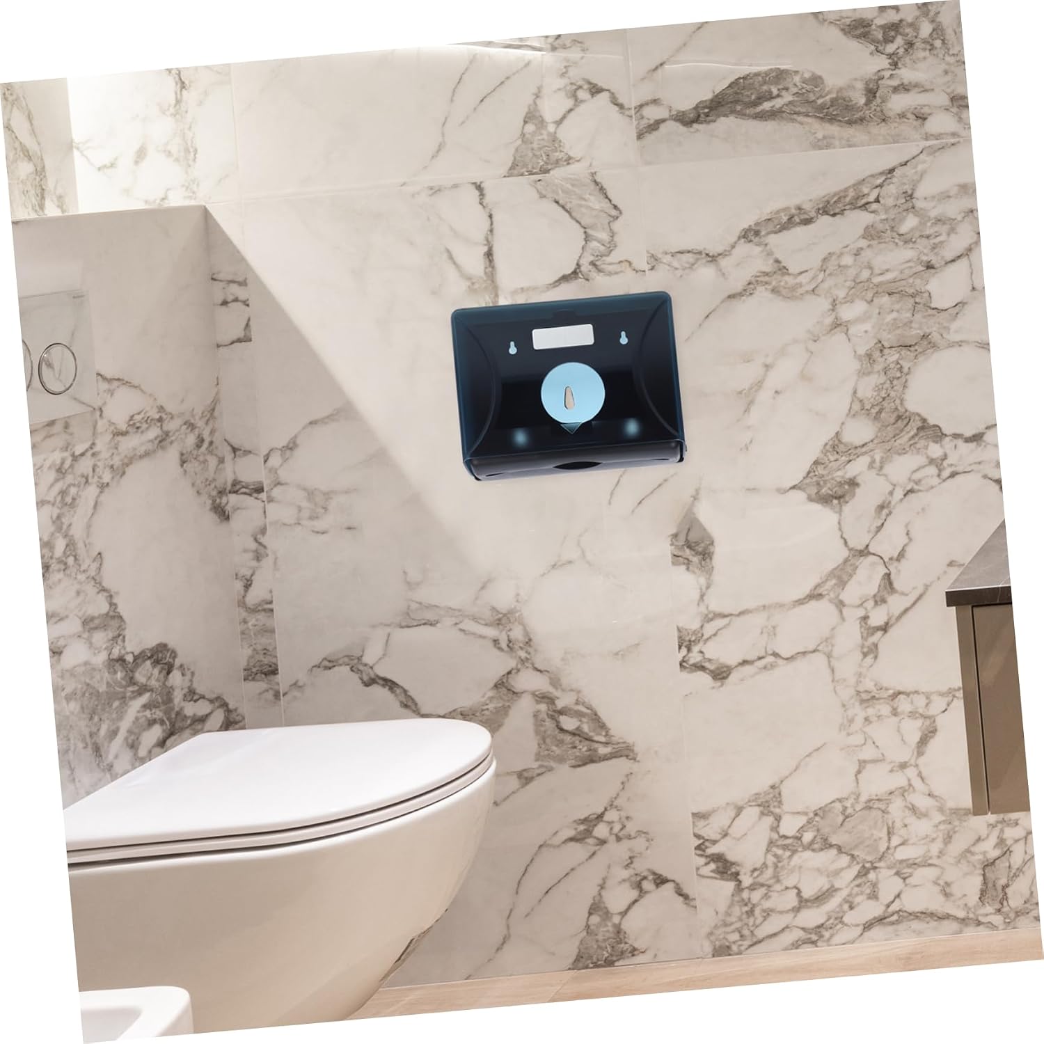 GLEAVI Wall Mounted Paper Towel Dispenser Multi-fold Hand Towel Holder for Bathroom Kitchen and Hotel Use Dark Easy to Install and Convenient