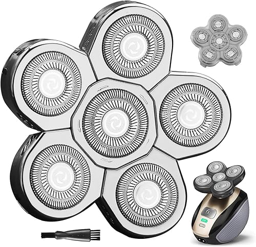 MAWAER 6 cuchillas cabeza afeitadora recambio cabezas de repuesto de la afeitadora eléctrica cabezas de repuesto para hombres calvos