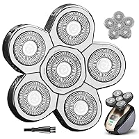 Vista 13 de 3 piezas universales de 5 cuchillas compatibles con la afeitadora Freedom Gold, cabezales de repuesto para afeitadora de cabeza