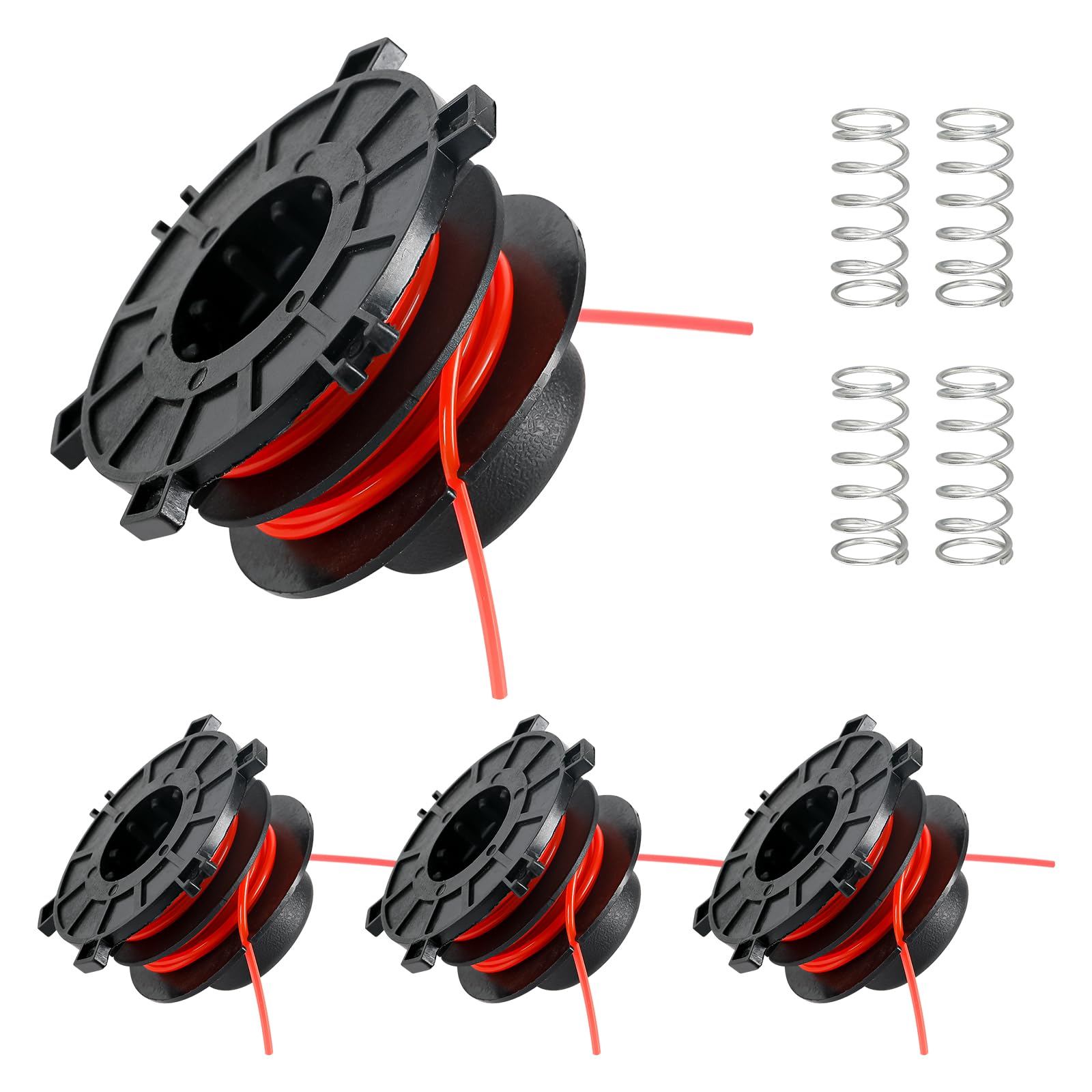 VLBPCR 4002 713 3017 Replacement Trimmer Head Spool and Spring Compatible with S-tihl A-utoCut 25-2 Trimmer Head FS44 FS55 FS55R FS56 FS70 FS70R FS76, Pre-Wound 0.095