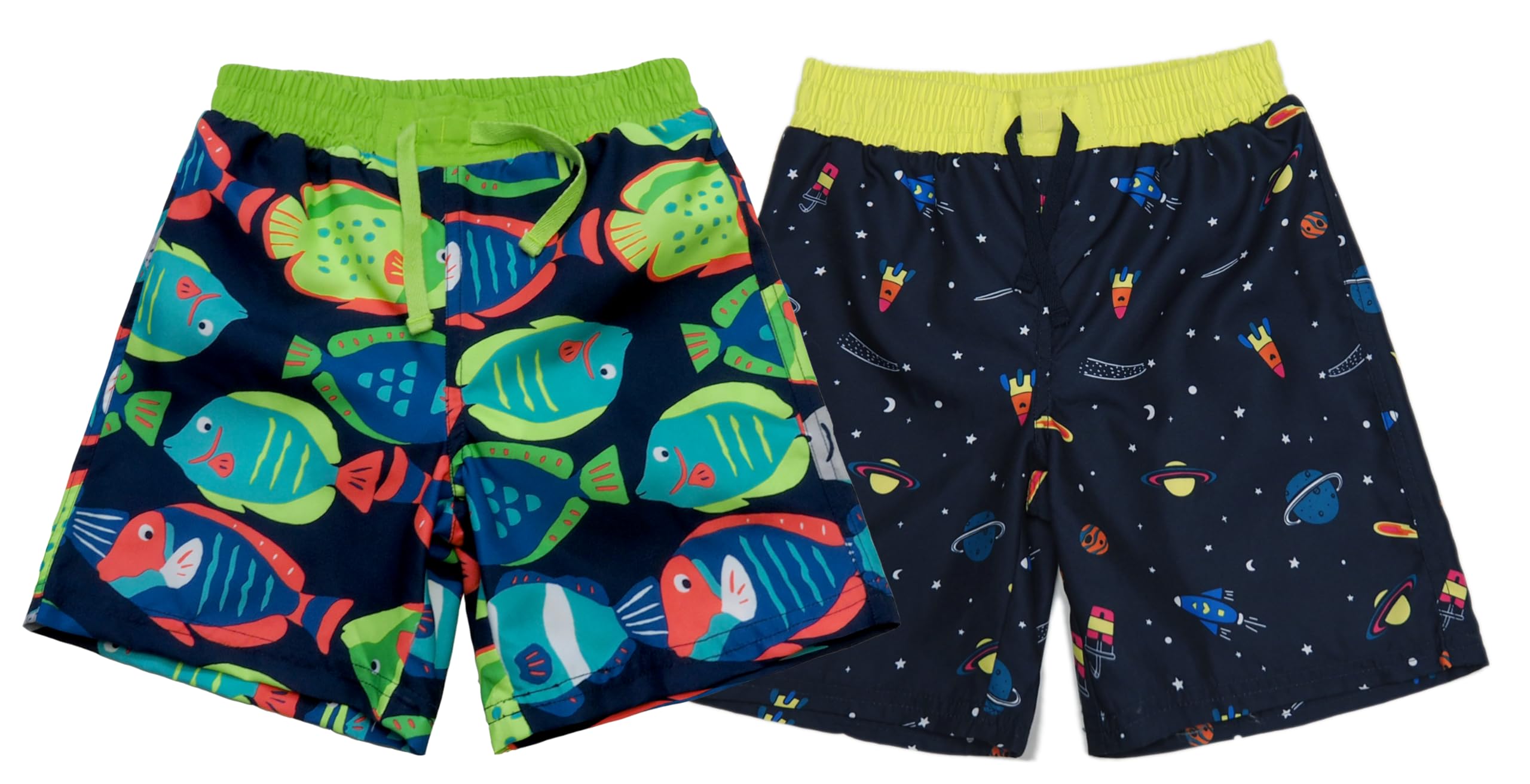 SOLOCOTEBañador para Niños Pantalones Cortos de Baño de Playa de Secado rápido con Forro de Malla Conjunto de Trajes de baño
