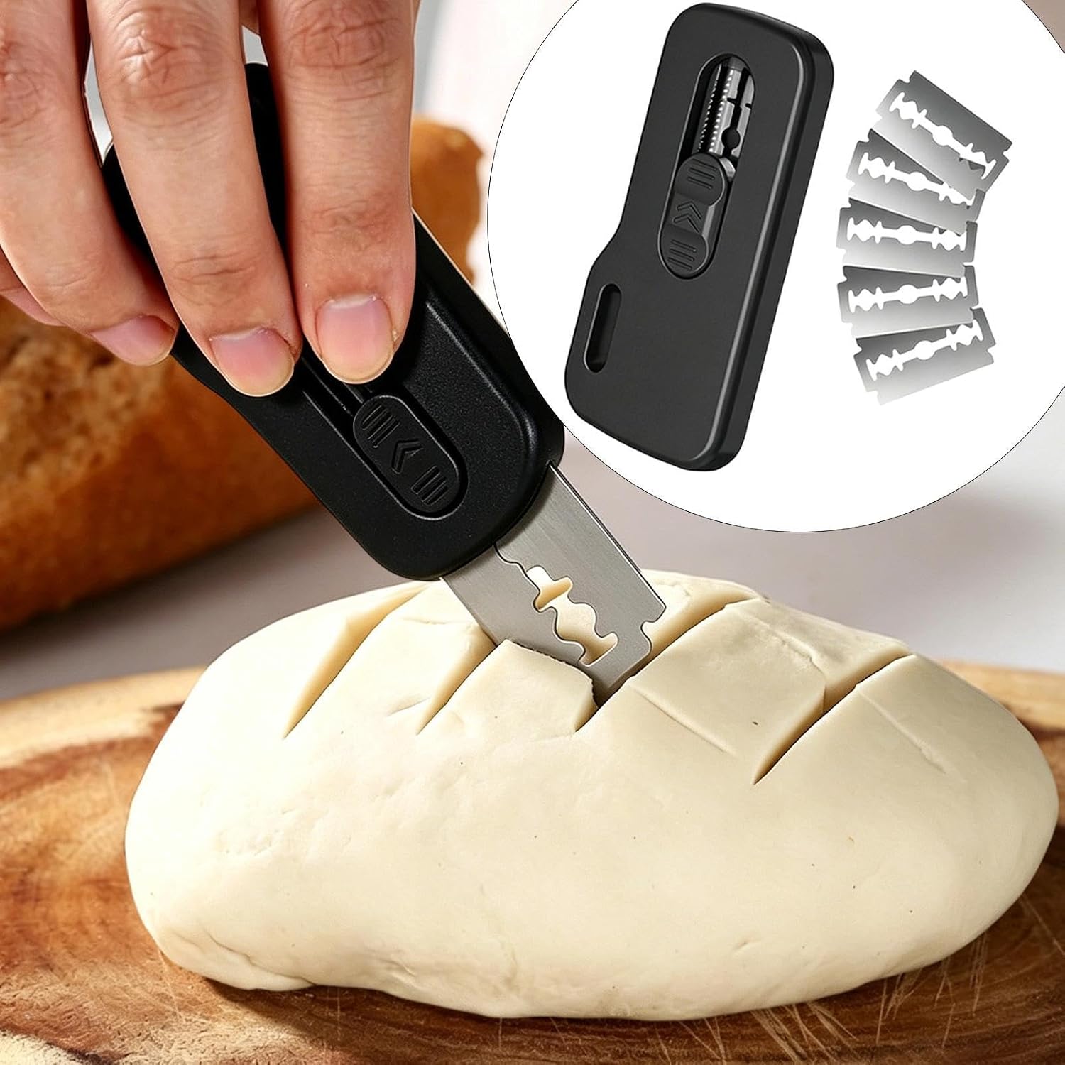 Lame Bread Tool Magnetic Extractable with 5 Cutters