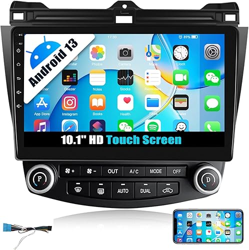 UNITOPSCI Android 13 Radio estéreo para coche Honda Accord 2003 2004 2005 2006 2007 Unidad principal de navegación GPS 10.1 pulgadas HD pantalla