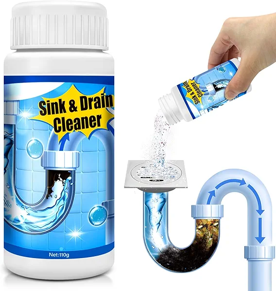 Sink Drain Cleaner,Wild Tornado Sink and Drain Cleaner,Dredging Agent for Kitchen Toilet Pipeline Quick Cleaning Tool