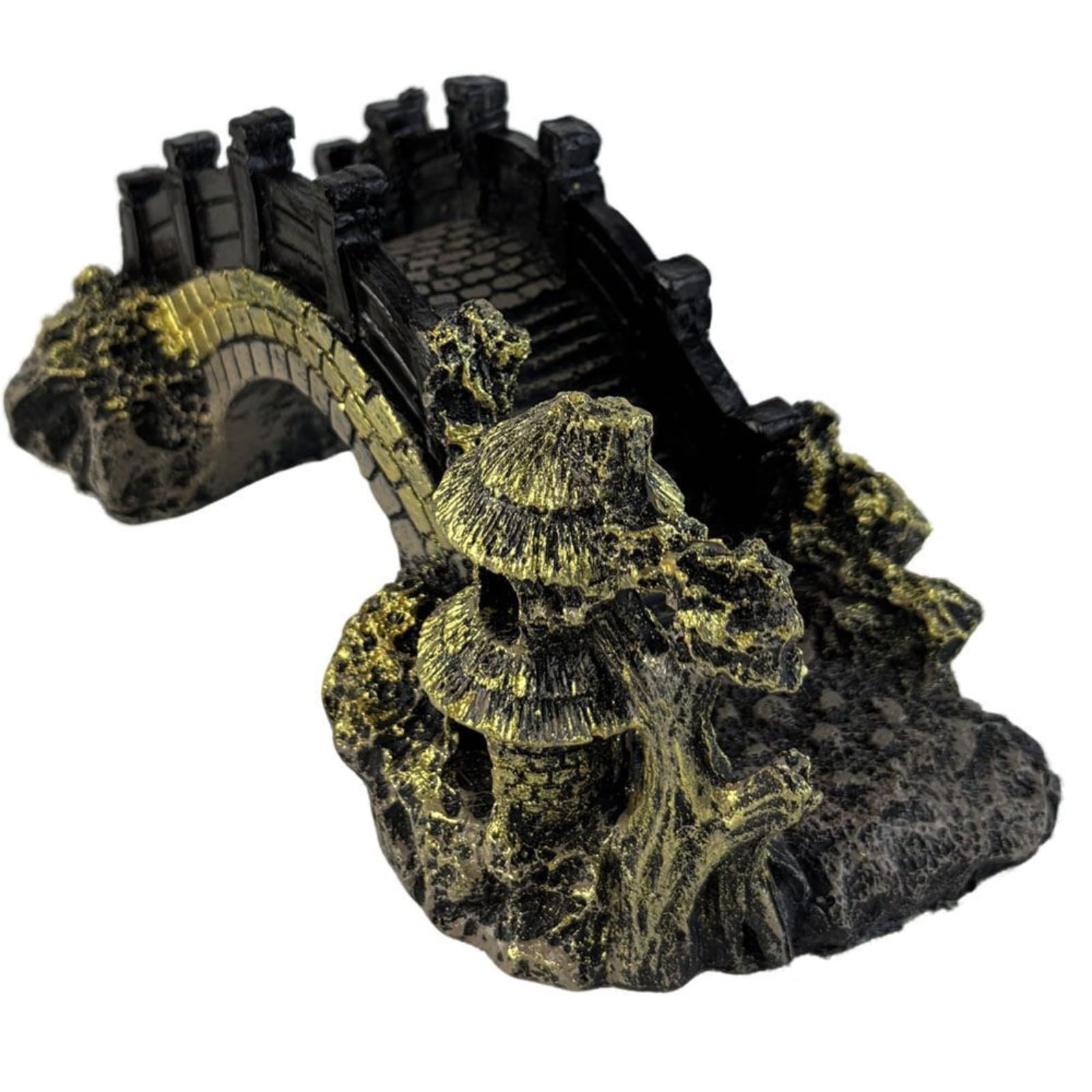 Pont simulé en résine, 16,5 cm, décoration de paysage pour aquarium