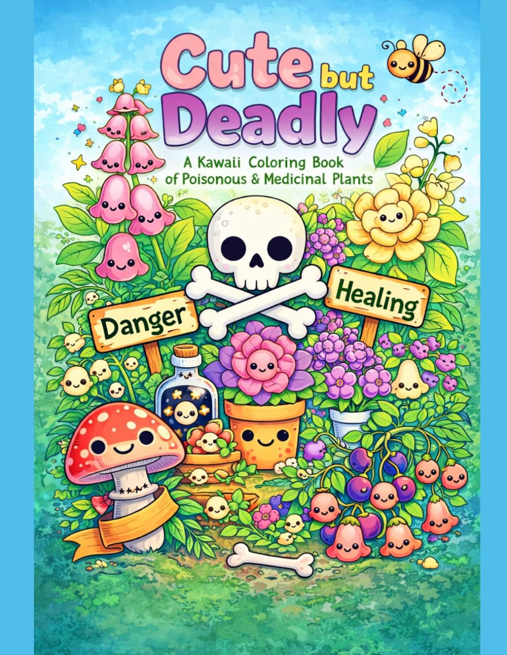 Cute but Deadly: A Kawaii Coloring Book of Poisonous & Medicinal Plants (Sweet & Mischievous Collection)
