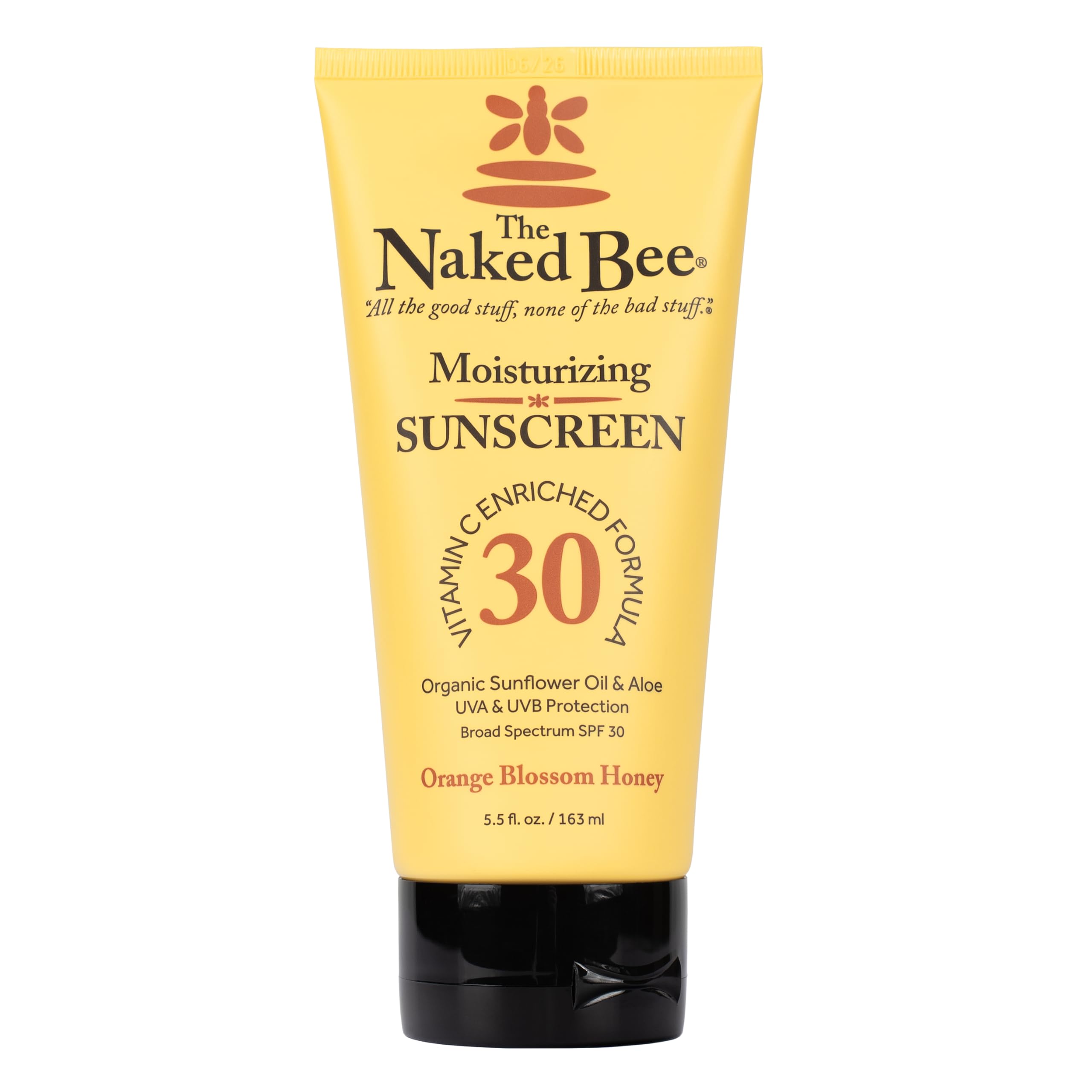 The Naked Bee Vitamin C Face & Body Sunscreen Protection (5.5 Oz) - Suncreen Moisturizing Vitamin C Cream - Sunblock - Sunflower Oil & Aloe with Spf 30