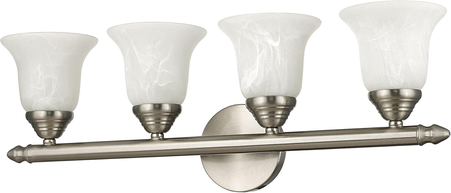 50% оƒƒ Dіѕсоunt Livex Lighting 1064-91 Neptune 4-Light Bath Light, Brushed Nickel