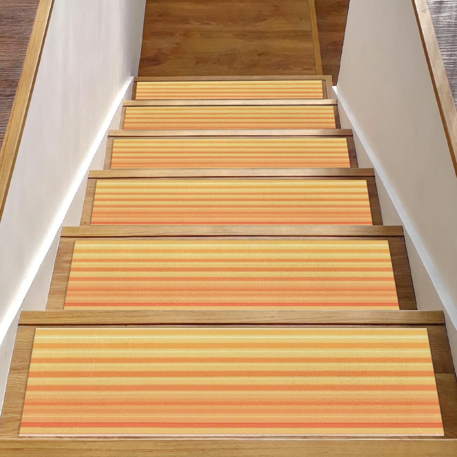 Peldaños de escalera seguros para niños y mascotas con alfombras de poliéster decorativas