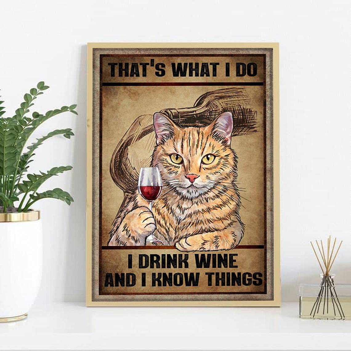 Aperiy Cowboy Police Cat That's What I Do I Protect My People And I Know Things Poster in metallo per amanti dei gatti in latta con regole del WC cartello di avvertimento