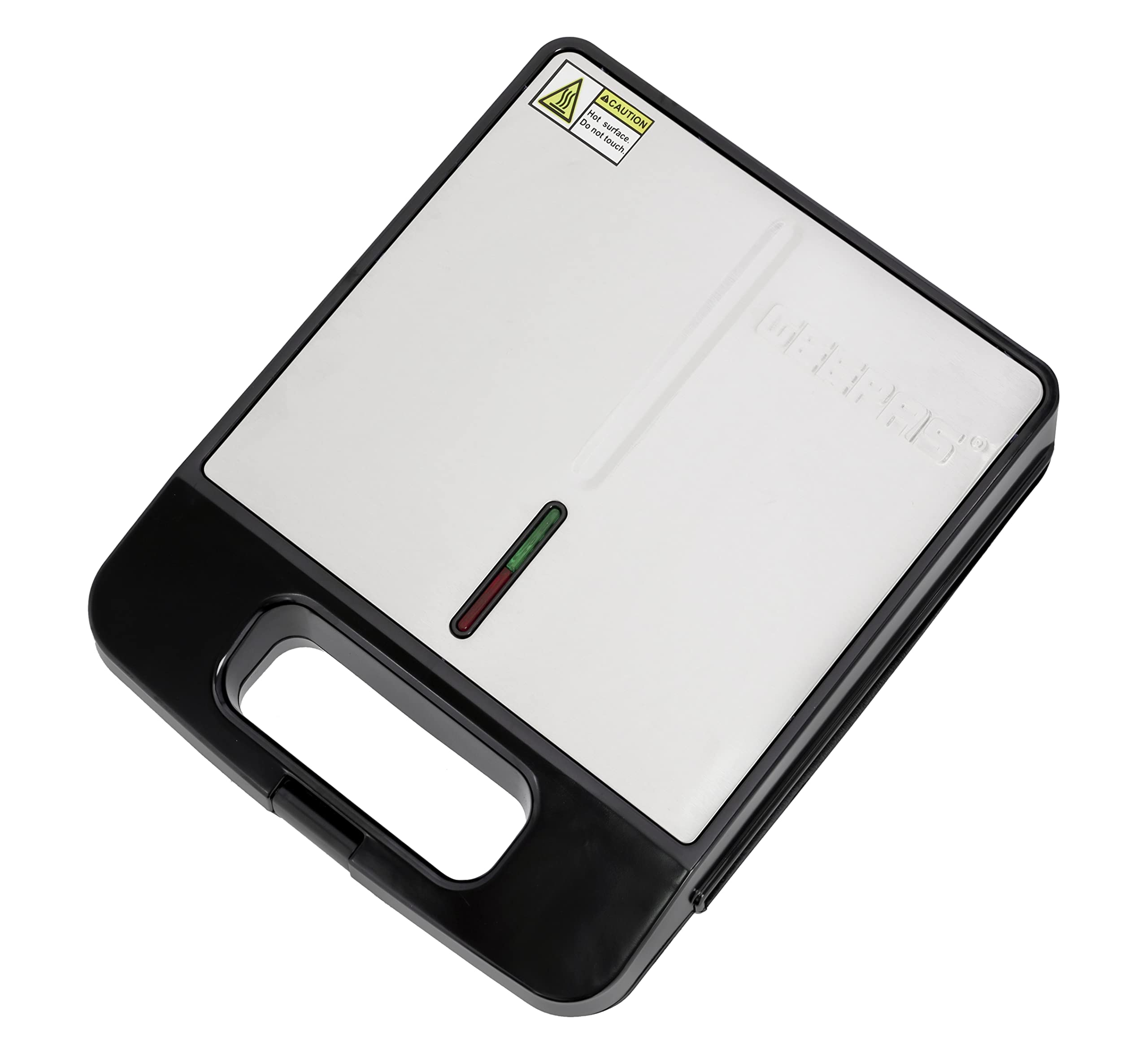 Geepas Heart Waffle Maker, 4 Slice Capacity, Gwm36543 Non Stick Cooking Plate Cool Touch Handle & Skid Resistance Feet Overheat Protection Power & Ready Indication Lights, Black