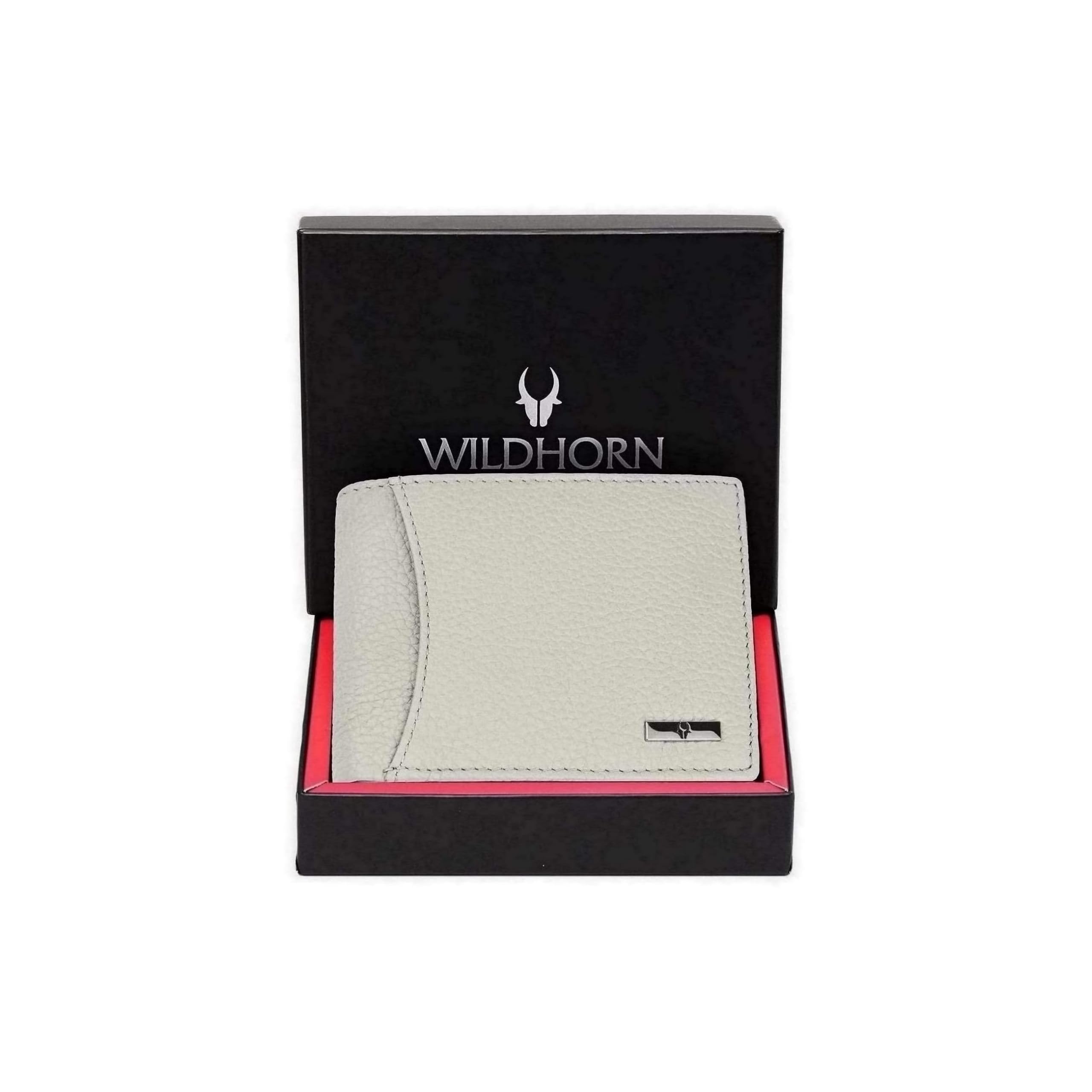 WildHorn India RFID Protected Leather Men's Wallet, BEIGE, Classic
