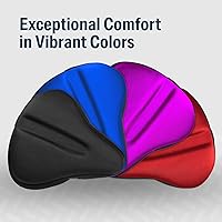 Vista 9 de Bikeroo Cojín Cómodo para Asiento de Bicicleta - Cubierta de Gel Acolchada para Ejercicio, Bicicletas de Montaña y Carretera, Ajuste Universal