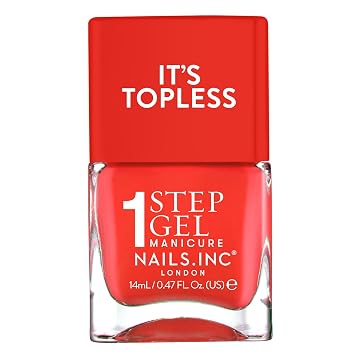 Nails Inc Its Topless Gel-Like Nail Polish, 4-in-1 Base Coat, Treatment, Color, Top Coat, Long Lasting, Strong, Chip Free, Glossy Salon Quality Manicure, Air Dry Nail Polish, Jennifer, 0.47 Fl Oz
