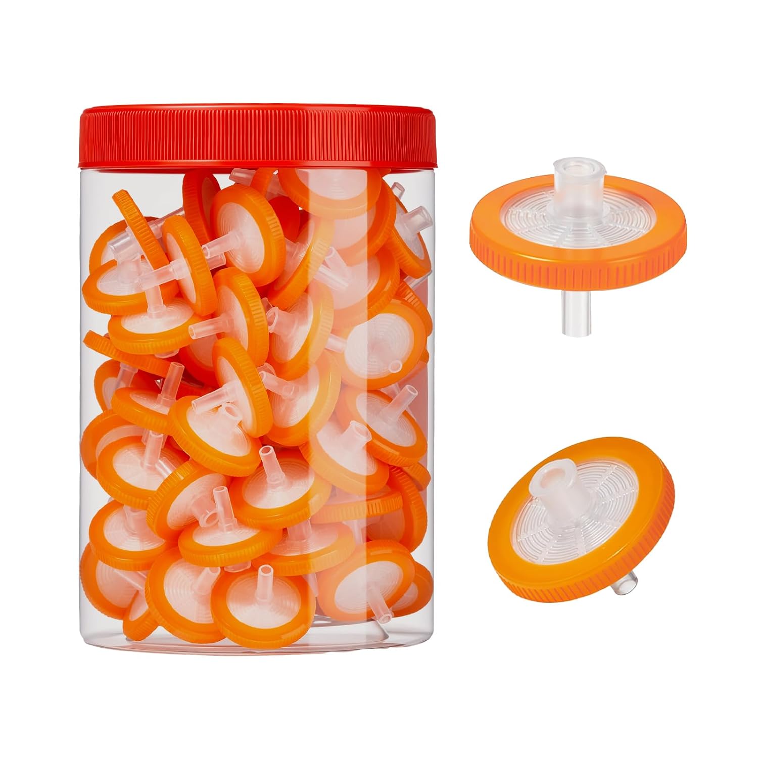 Syringe Filters Hydrophobic PTFE 0.45um 25mm, 100 Pack Non-Sterile