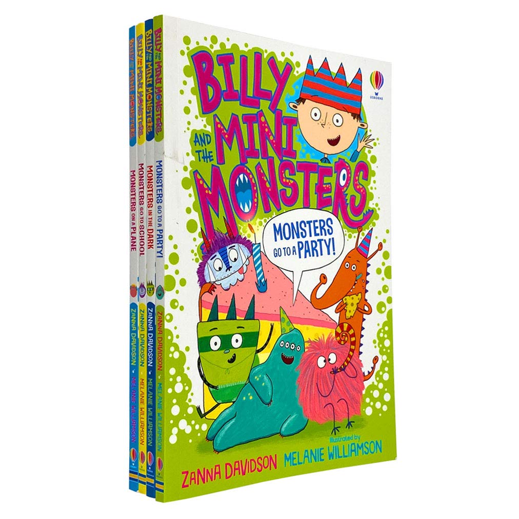 Billy and the Mini Monsters 4 Books Collection Set by Zanna Davidson (Monsters go to School, Monsters on a Plane, Monsters in the Dark, Monsters go to Party!)