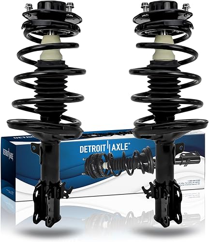 Miniatura 20 de Detroit Axle - 2 puntales traseros listos para Chevy Classic Malibu Pontiac Grand AM Olds Alero Cutlass Struts con resorte helicoidal reemplazo de