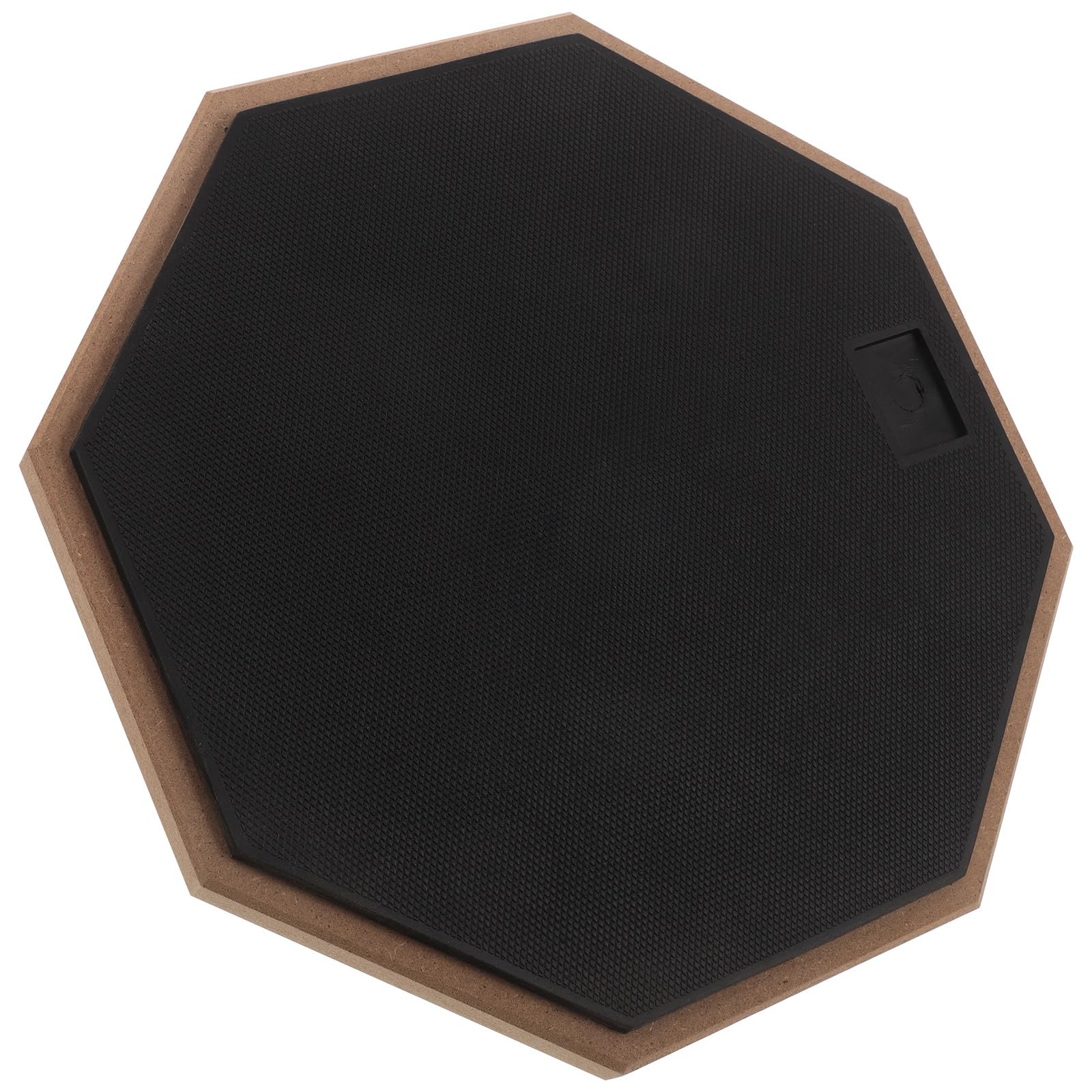 GARVALON Almohadilla de Goma y Madera para Batería de Práctica de 12 Pulgadas, Diseño Octogonal Reducción de Ruido Compacta Adecuado para Principiantes y Profesionales en Escuela o Casa