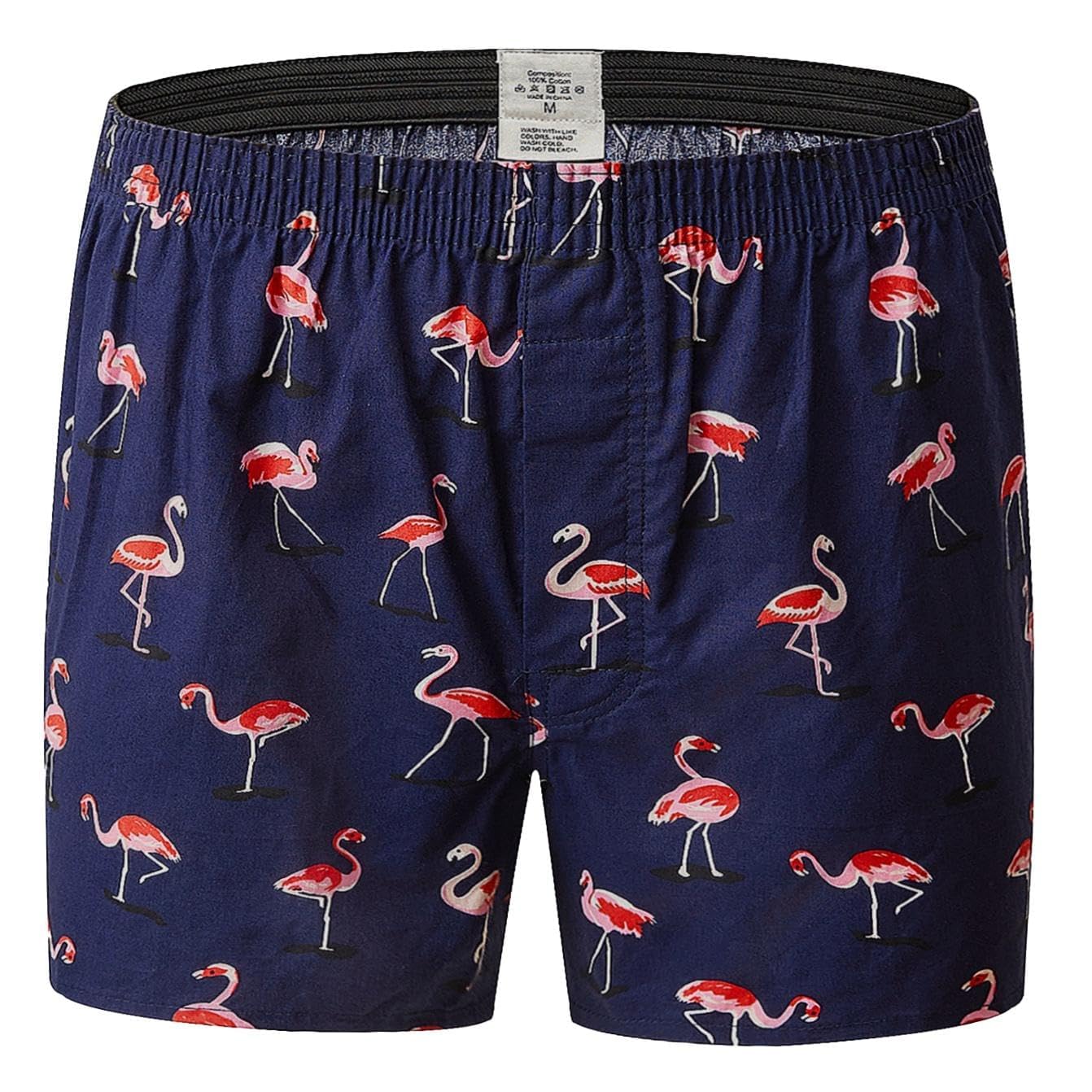 CinvikMens Cotton Boxers Funny Woven Pattern Plaid Boxer Shorts Inseam Pajamas Single Pack