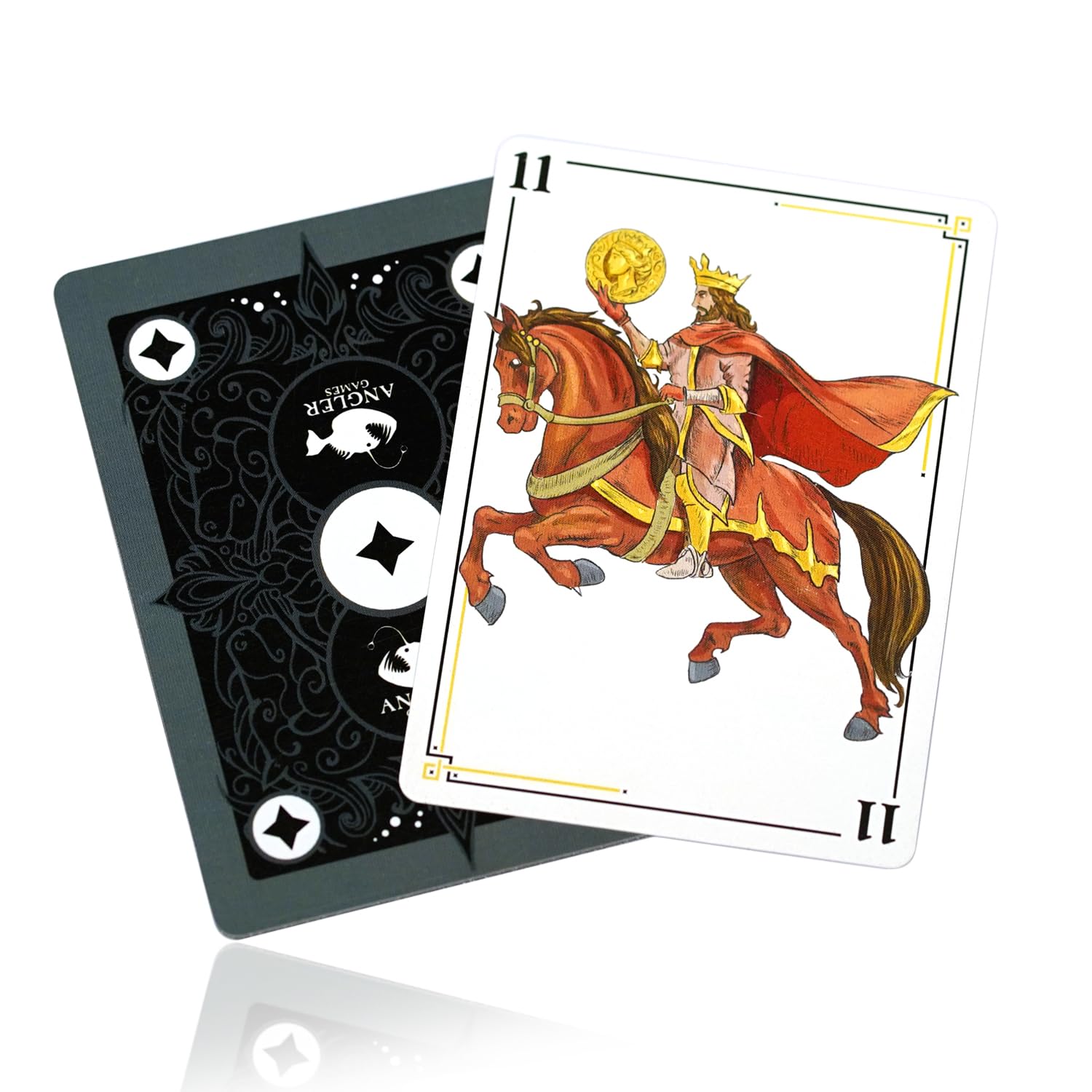 Angler Games Naipes Playing Cards, Plastic, Textured, and Flexible Deck of 50 Spanish Naipes (Shuffler Friendly) (1)