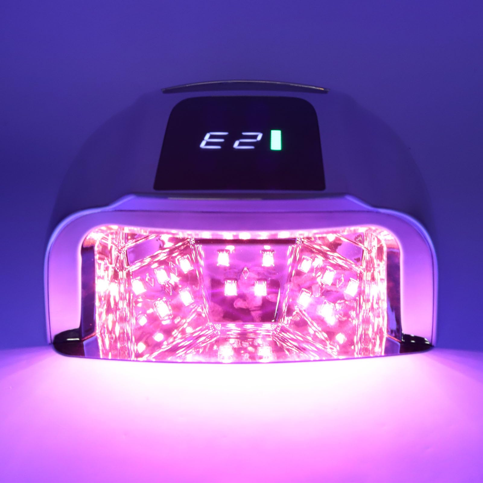 UV Nagellicht, ABS Tragbare Kabellose Nagellampe 96 W mit 42 Lichtchips, Abnehmbare Grundplatte Digitalanzeige Infrarot Sensor UV Härtendes Nagellicht