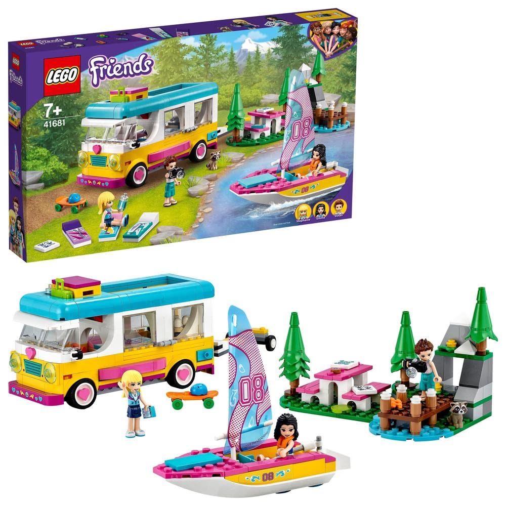 LEGOFriends Forest Camper Van and Sailboat 41681 Building Kit (487 Pieces)