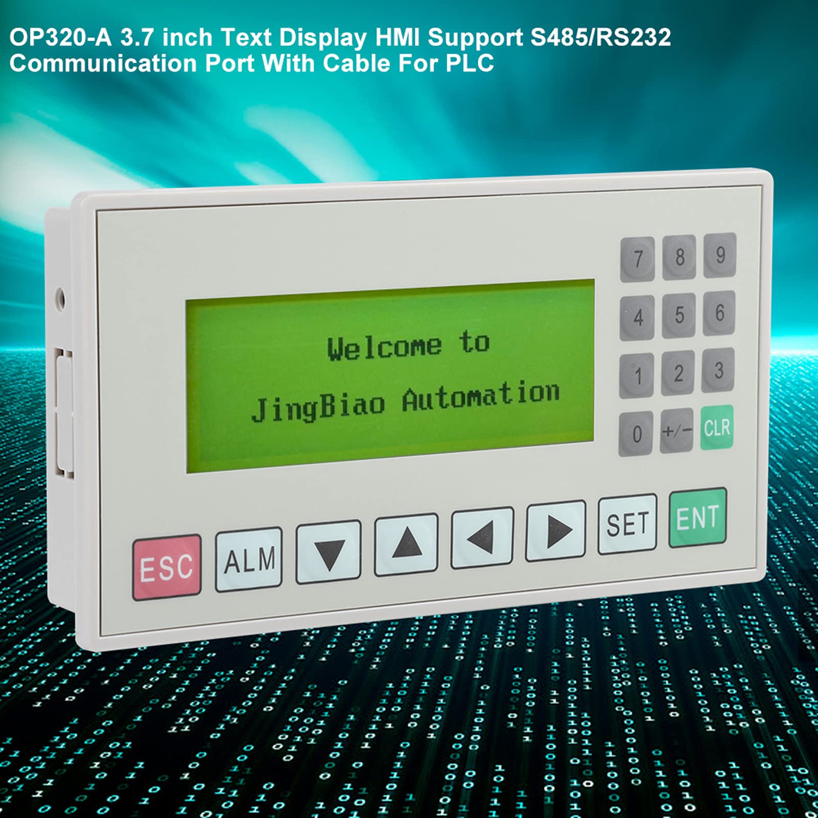 OP320-A Display di 3,7 Pollici HMI Smart HMI Schermo LCD Modulo di Visualizzazione di Display di Supporto Porta di Comunicazione S485/RS232 con Cavo per PLC