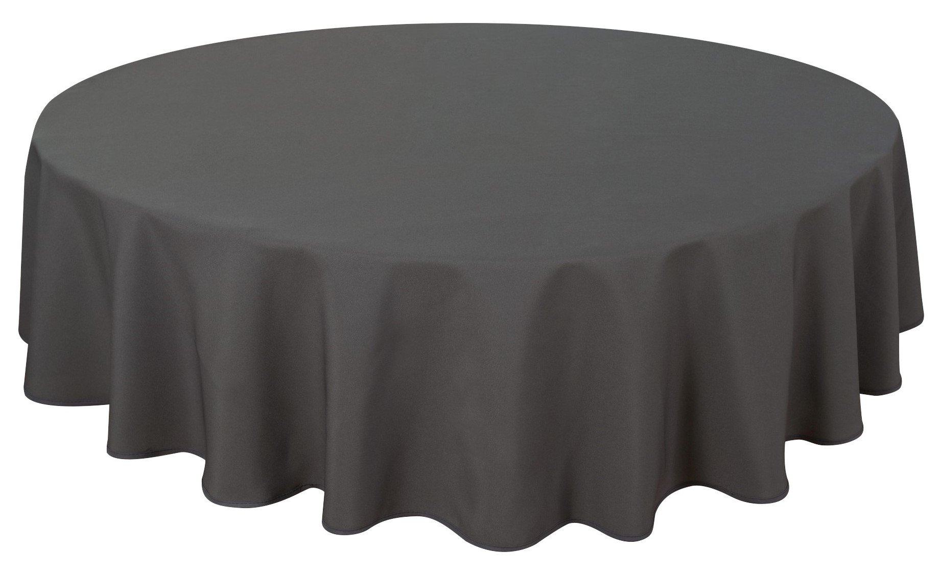 Home Direct Nappe Ronde 180 Cm Uni Blanc - Qualité Lourde Facile D'Entretien