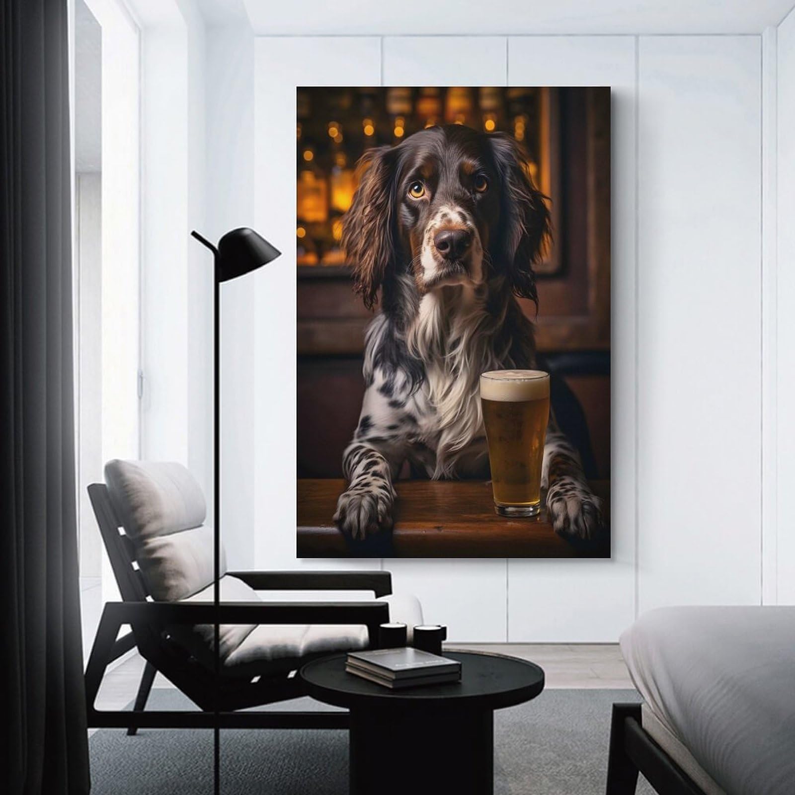 Junmoney Unframe-Lets Enjoy A Cold Beer Lets Enjoy A Cold Beer Canvas Art Print 16X24inch(40X60cm), For New Homes, Bedrooms Or Workspaces, Gift Idea For Housewarming And Birthdays