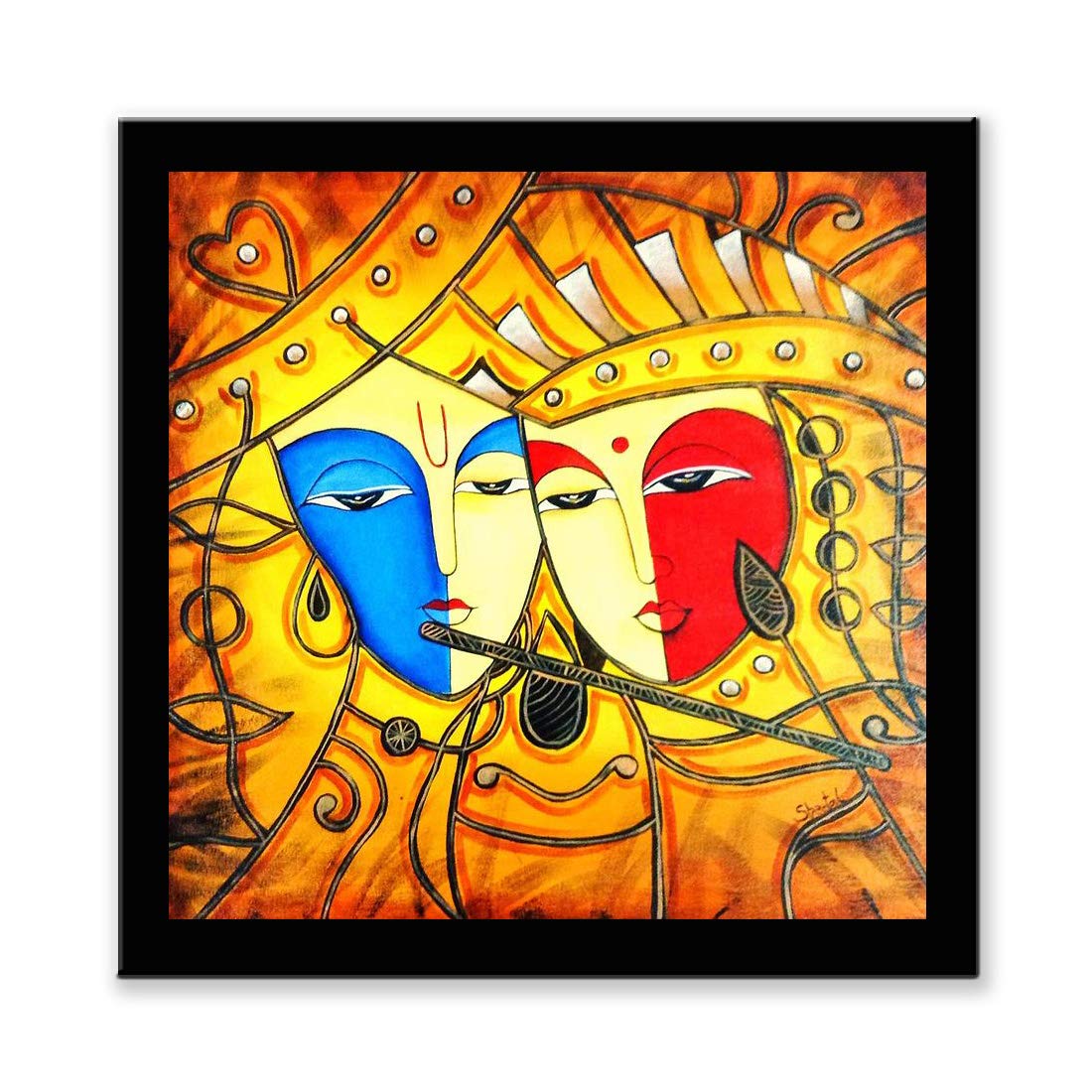 Pintura Canvas Modern Wall Painting, Multicolor, UV Texture, Standard