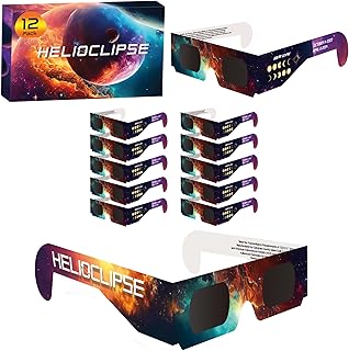 [12 Pack Solar Eclipse Glasses Nasa Approved 2024 - Iso Certified 12312-2 & Ce Certfied Direct Solar Eclipse Viewing Glasses