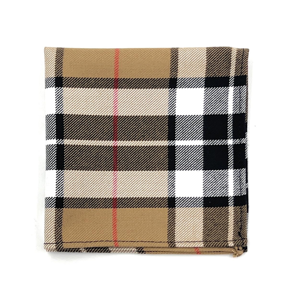 Tartan Tweeds Men's Thomson Camel Tartan Pocket Square Handkerchief 26Cm X 26Cm (Thomson Camel)