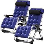 LILYPELLE Zero Chaise gravity, fauteuil pliant pliable de pelouse pliante avec coussin amovible, appuie-tête et porte-cups, chaise plieuse de patio