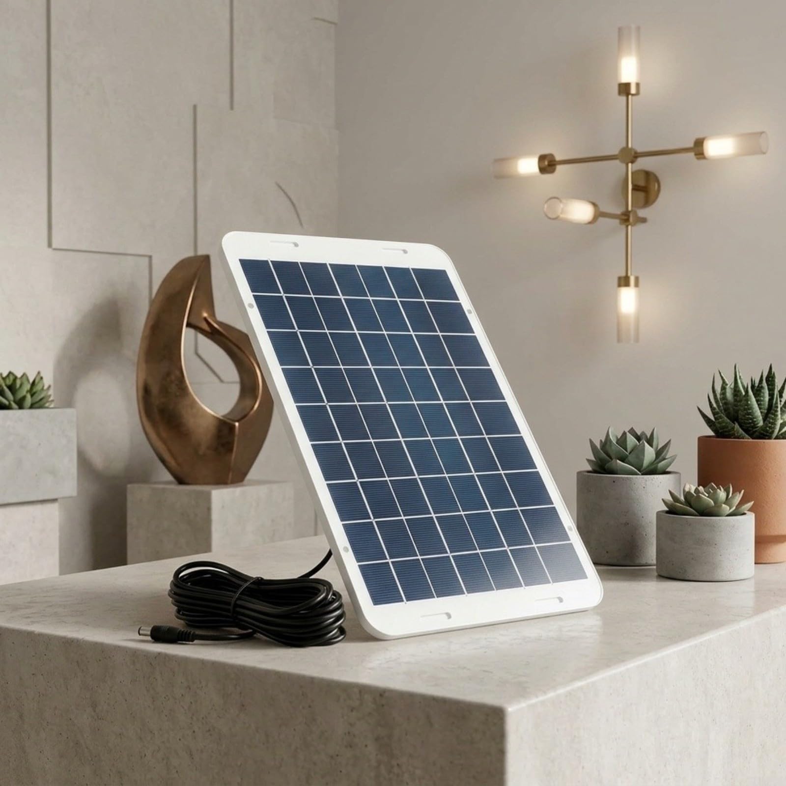 15W Solarladepanel für Überwachungskameras, wartungsfreies 18V Solarmodul mit DC5521 Anschluss, wetterfestes Ladegerät für außen, kontinuierliche Stromversorgung