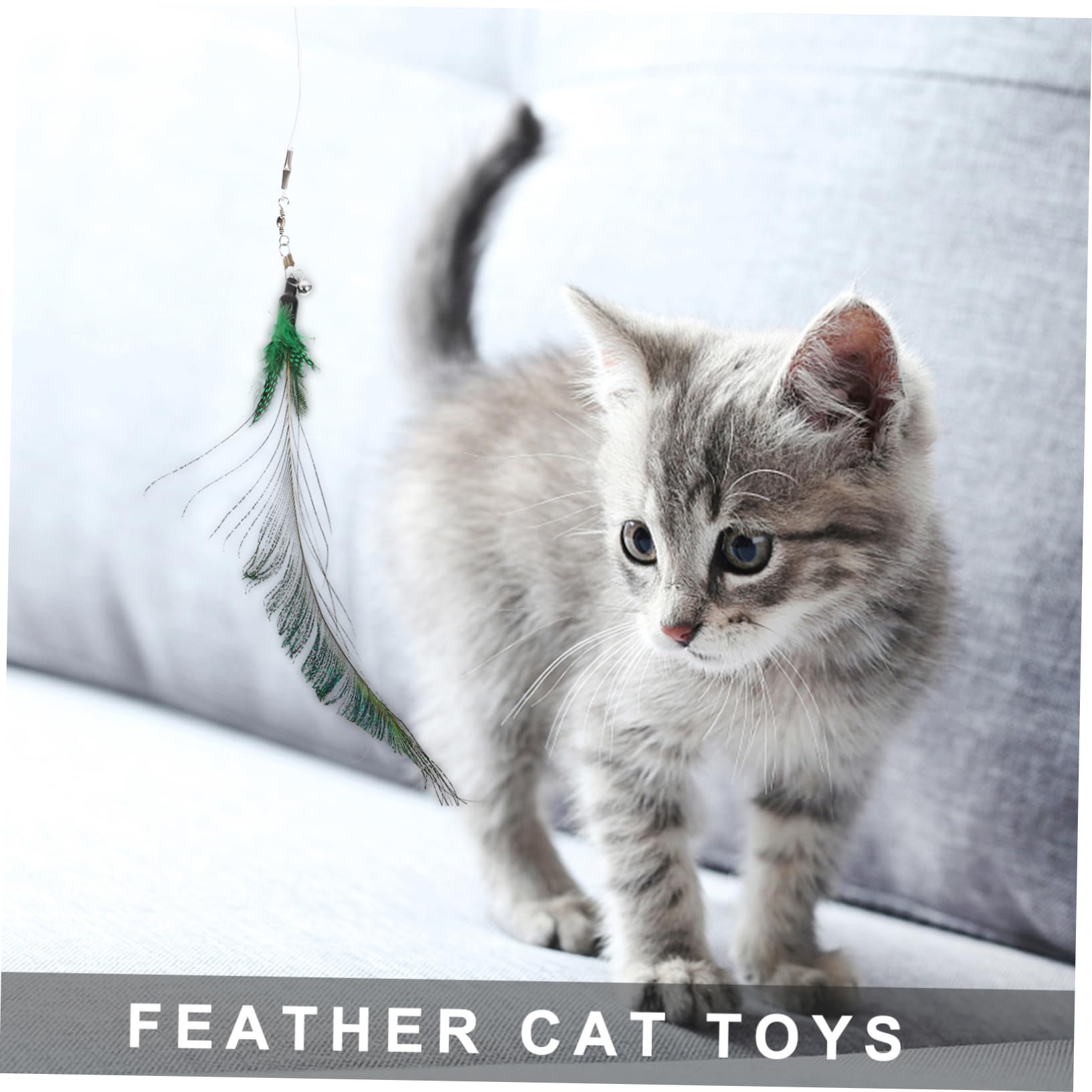 Beavorty 24stücke Teiliges Katzenspielzeug-Set Mit Teaser Und Austauschbaren Köpfen Interaktives Spielzeug Für Katzen Bewegung Und Spielvergnügen Geeignet Für Neugierige Katzen
