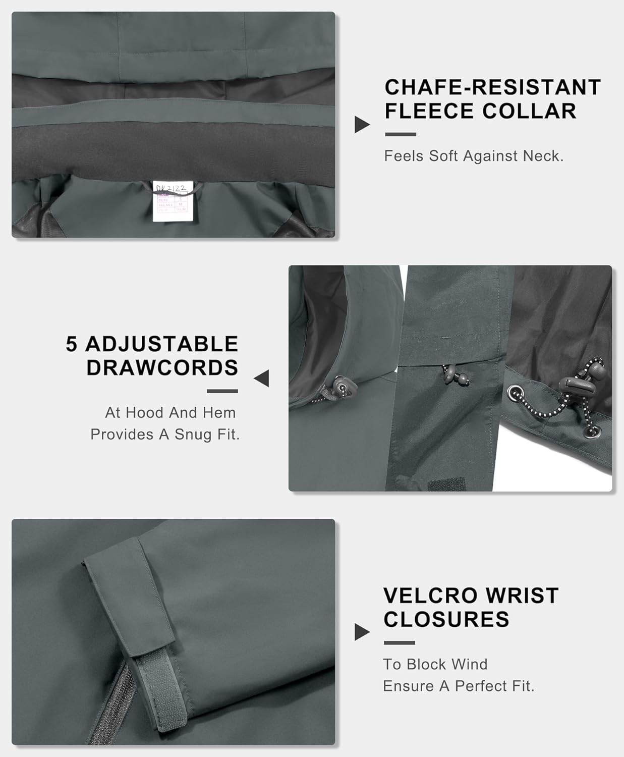 Little Donkey Andy Women's Waterproof Rain Jacket Lightweight Windbreaker Breathable Raincoat with Hood for Outdoor Hiking