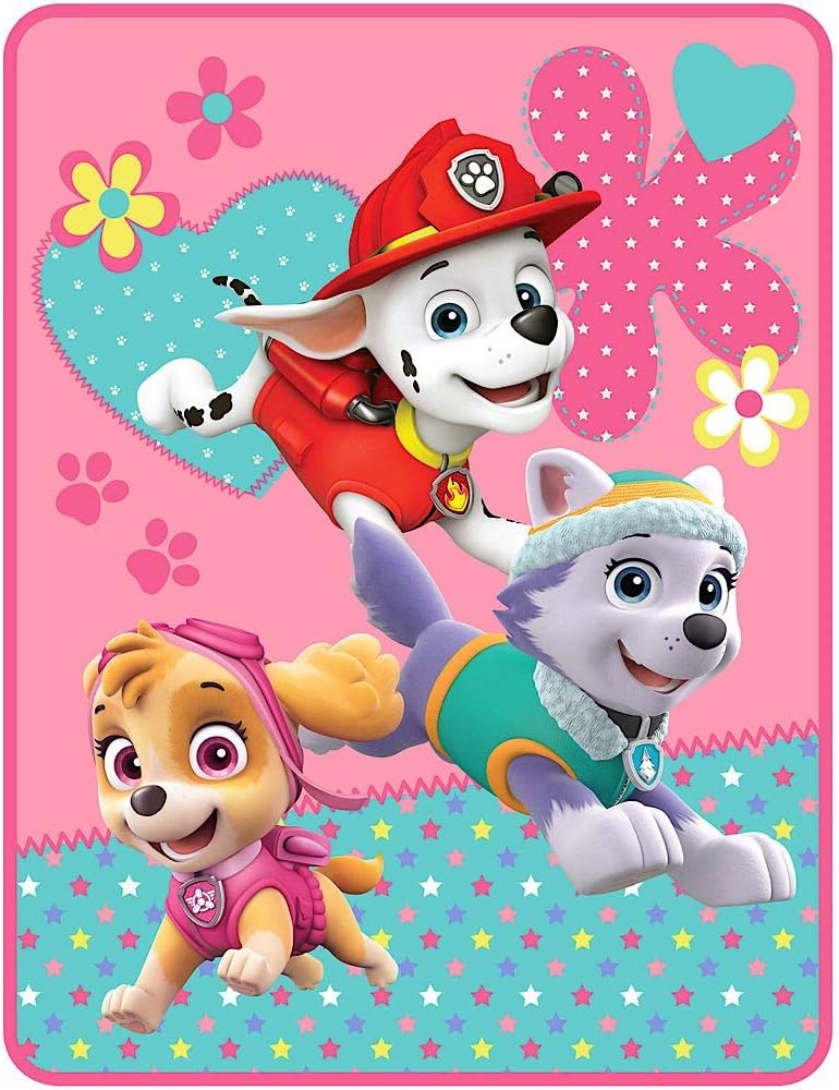 Paw Patrol Girl 'Pup Heroes' Plush Throw Blanket - 46 in. x 60 in.